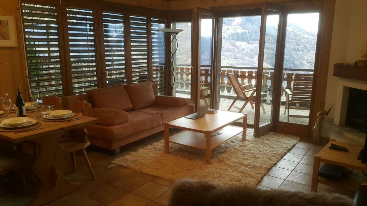 Appartement D'Une Chambre Avec Vue Imprenable - Veysonnaz Exterior foto