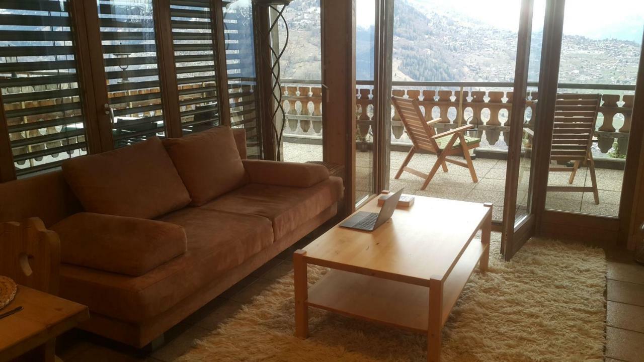 Appartement D'Une Chambre Avec Vue Imprenable - Veysonnaz Exterior foto